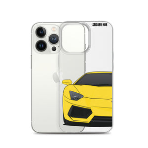 Yellow Lamborghini Aventadoor - iPhone Case