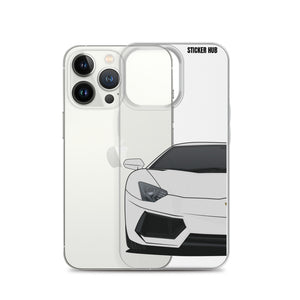 Silver Lamborghini Aventadoor - iPhone Case