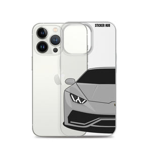 Silver Lamborghini Huracan - iPhone Case