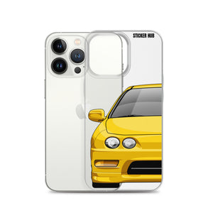 Yellow Acura Integra - iPhone Case