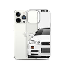 Load image into Gallery viewer, White R34 Nissan GTR - iPhone Case