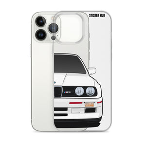 White BMW E30 - iPhone Case