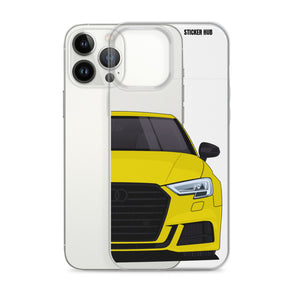 Yellow B9 Audi S3 - iPhone Case