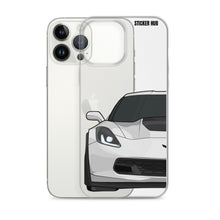 Load image into Gallery viewer, White C7 Corvette Z06 - iPhone Case