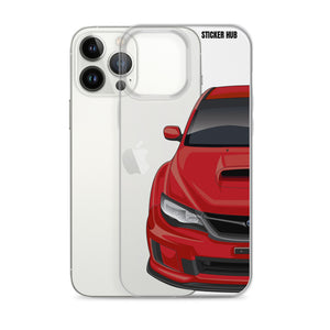 Red 09-14 Subaru WRX STI - iPhone Case