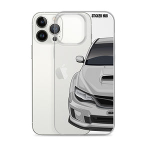 Silver 09-14 Subaru WRX STI - iPhone Case