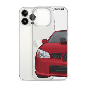 Garnet Red 06-07 Subaru WRX STI- iPhone Case