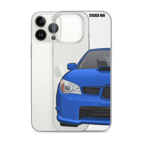 WR Blue 06-07 Subaru WRX STI - iPhone Case