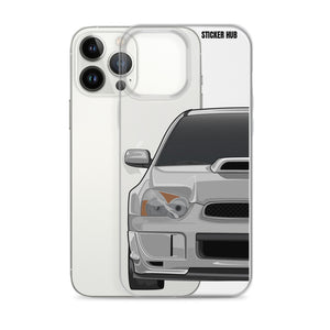 Silver 03-05 Subaru WRX STI - iPhone Case