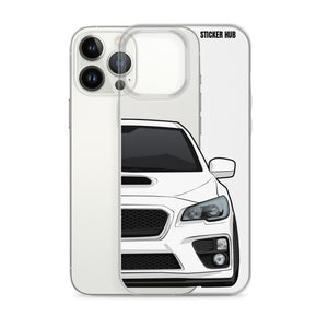 White 15-17 Subaru WRX STI - iPhone Case