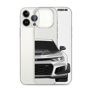 Silver 6th Gen Camaro ZL1 1LE - iPhone Case