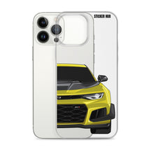 Load image into Gallery viewer, Yellow 6th Gen Camaro ZL1 1LE - iPhone Case