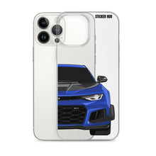 Load image into Gallery viewer, Hyper Blue 6th Gen Camaro ZL1 1LE - iPhone Case