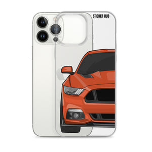 Orange 15-17 Mustang 5.0 - iPhone Case