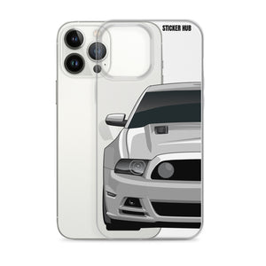 Silver 13-14 Mustang 5.0 - iPhone Case