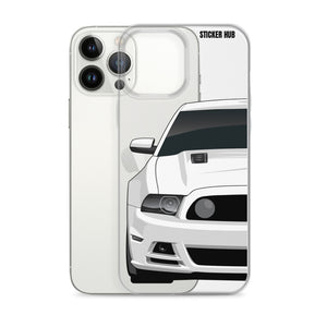 White 13-14 Mustang 5.0 - iPhone Case