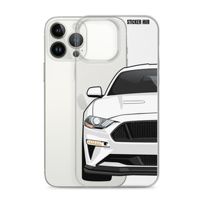 White 18-21 Mustang 5.0 - iPhone Case