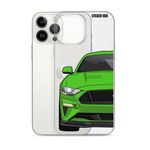 Green 18-21 Mustang 5.0 iPhone Case