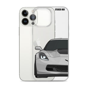 Silver C7 Corvette Z06 - iPhone Case