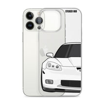 Load image into Gallery viewer, White C6 Corvette Z06 - iPhone Case