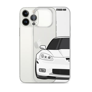 White C6 Corvette Z06 - iPhone Case