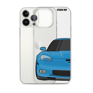 Jet Stream Blue C6 Corvette Z06 - iPhone Case