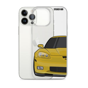 Velocity Yellow C6 Corvette Z06 - iPhone Case