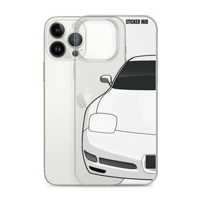 White C5 Corvette Z06 - iPhone Case