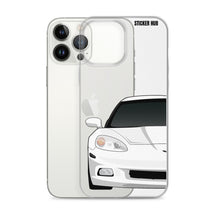 Load image into Gallery viewer, White C6 Corvette - iPhone Case