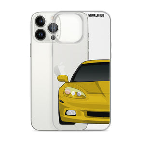 Velocity Yellow C6 Corvette - iPhone Case