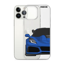 Load image into Gallery viewer, Elkhart Blue C7 Corvette Zr1 - iPhone Case