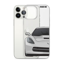 Load image into Gallery viewer, Silver C7 Corvette Stingray - iPhone Case