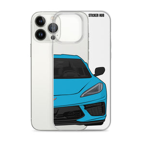 Rapid Blue C8 Corvette - iPhone Case