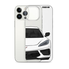 Load image into Gallery viewer, White C8 Corvette - iPhone Case