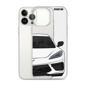 White C8 Corvette - iPhone Case