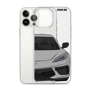 Silver C8 Corvette - iPhone Case