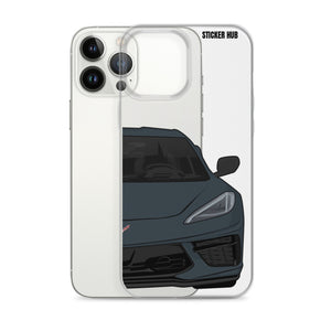 Shadow Gray C8 Corvette - iPhone Case