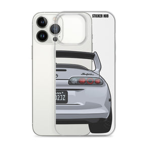 Silver Toyota Supra - iPhone Case