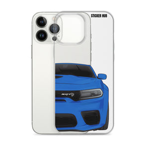 Blue Charger Hellcat (Widebody) - iPhone Case