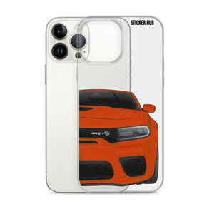 Orange Charger Hellcat (Widebody) - iPhone Case