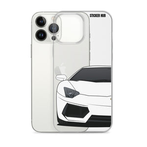 White Lamborghini Aventadoor - iPhone Case