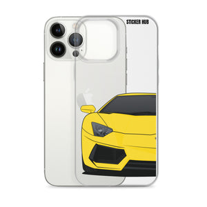 Yellow Lamborghini Aventadoor - iPhone Case