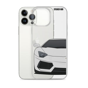 Silver Lamborghini Aventadoor - iPhone Case