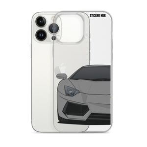 Gray Lamborghini Aventadoor - iPhone Case