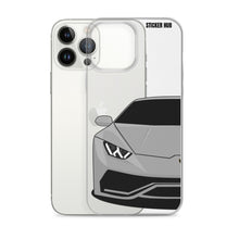 Load image into Gallery viewer, Silver Lamborghini Huracan - iPhone Case