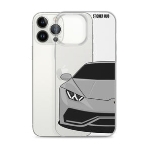 Silver Lamborghini Huracan - iPhone Case