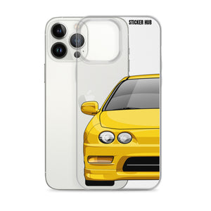 Yellow Acura Integra - iPhone Case