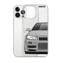 Load image into Gallery viewer, Silver R34 Nissan GTR - iPhone Case