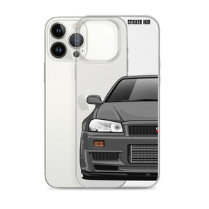 Gray R34 Nissan GTR - iPhone Case