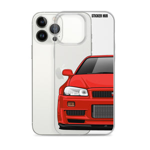 Red R34 Nissan GTR - iPhone Case